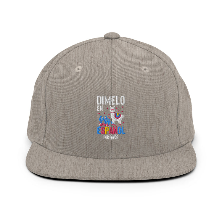 Snapback Hat Humorous En Espanol Por Favor Llama Hispanic Castilian Spain Nationalism Nationalistic