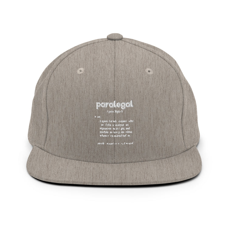 Snapback Hat Hilarious Paralegal Meaning Description Legal Assistant Lawyer Paralegals Litigator