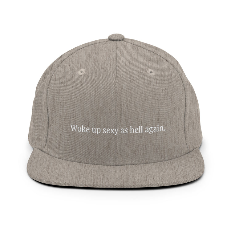 Snapback Hat Novelty Sexy As Hell Again Comical Sarcastic Sayings Fan Phrases Lover