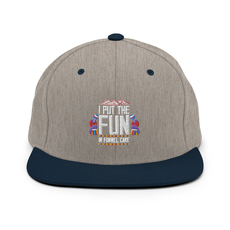 Snapback Hat Hilarious Fun Amusement Leisure Family Bonding Humorous Themed Park Recreation Funfair Bazaar Fan