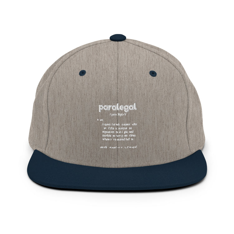 Snapback Hat Hilarious Paralegal Meaning Description Legal Assistant Lawyer Paralegals Litigator