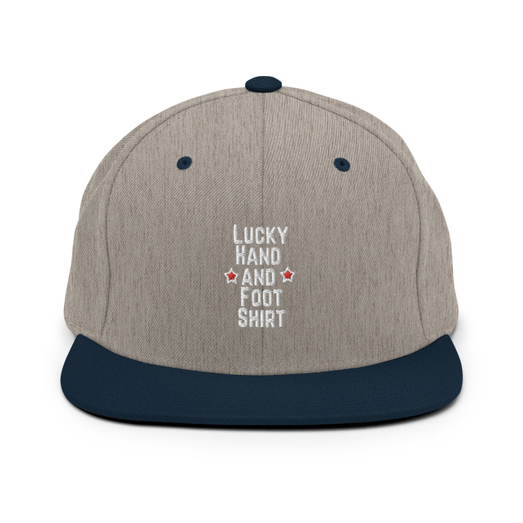 Snapback Hat Hilarious Luck Hand And Foot Outfit Poker Gambler Wager Risks Taker Betting Lover