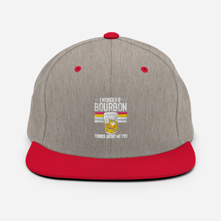 Snapback Hat Hilarious Alcoholic Bourbon Drink Lover Beverage Tastes Pun Humorous Fermented Wine Drinks Party Fun