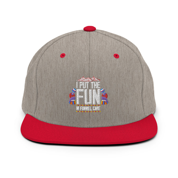 Snapback Hat Hilarious Fun Amusement Leisure Family Bonding Humorous Themed Park Recreation Funfair Bazaar Fan