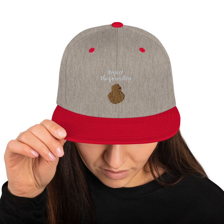 Snapback Hat Hilarious Rodent Critter Whistle-Pig Woodshock Humorous Land-Beavers Rockchuck Fur Pets Lover