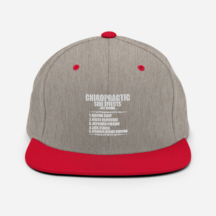 Snapback Hat Chiropractic Side Effects Orthopedic Bone Spinal Expert Physician Medicine Fun