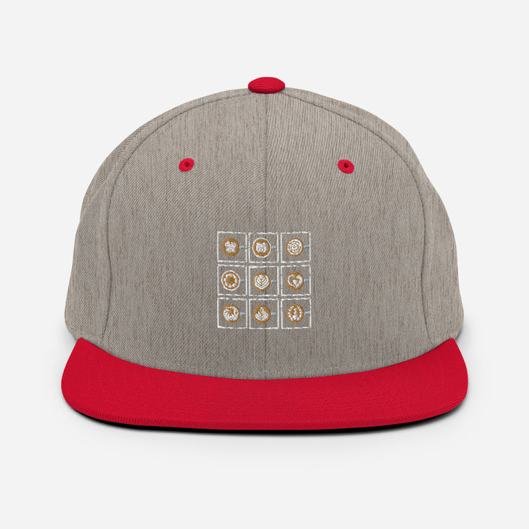 Snapback Hat  Espresso Arts Designs Caffeinated Drinks Barman Barkeeper Mixing Mixology