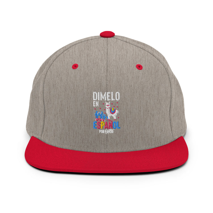 Snapback Hat Humorous En Espanol Por Favor Llama Hispanic Castilian Spain Nationalism Nationalistic