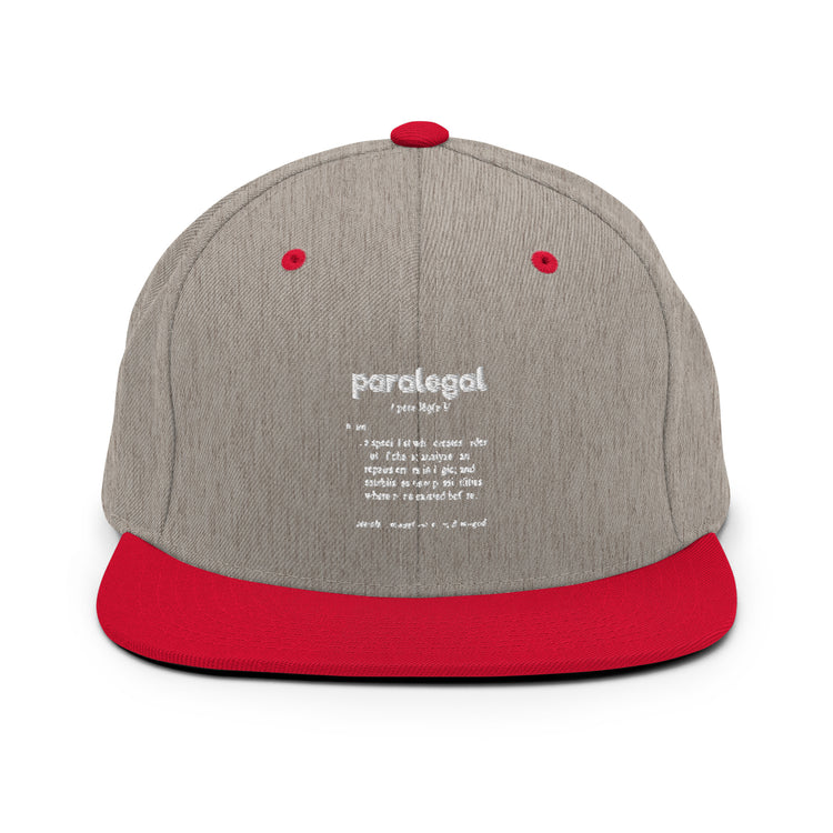 Snapback Hat Hilarious Paralegal Meaning Description Legal Assistant Lawyer Paralegals Litigator