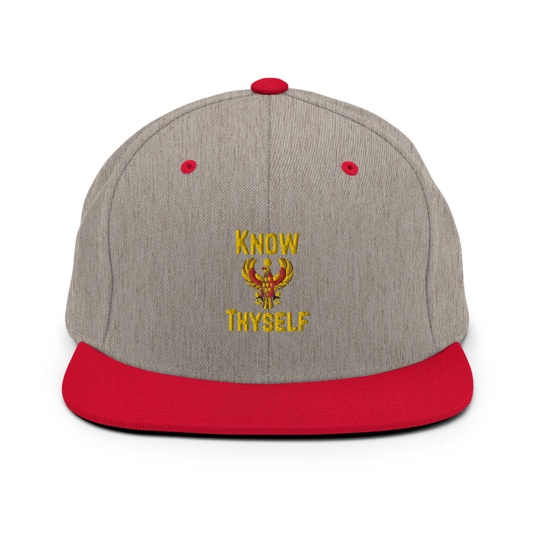 Snapback Hat Humorous Know Thyself Egypt Mythologies Cairo Egyptians Superstitious Beliefs