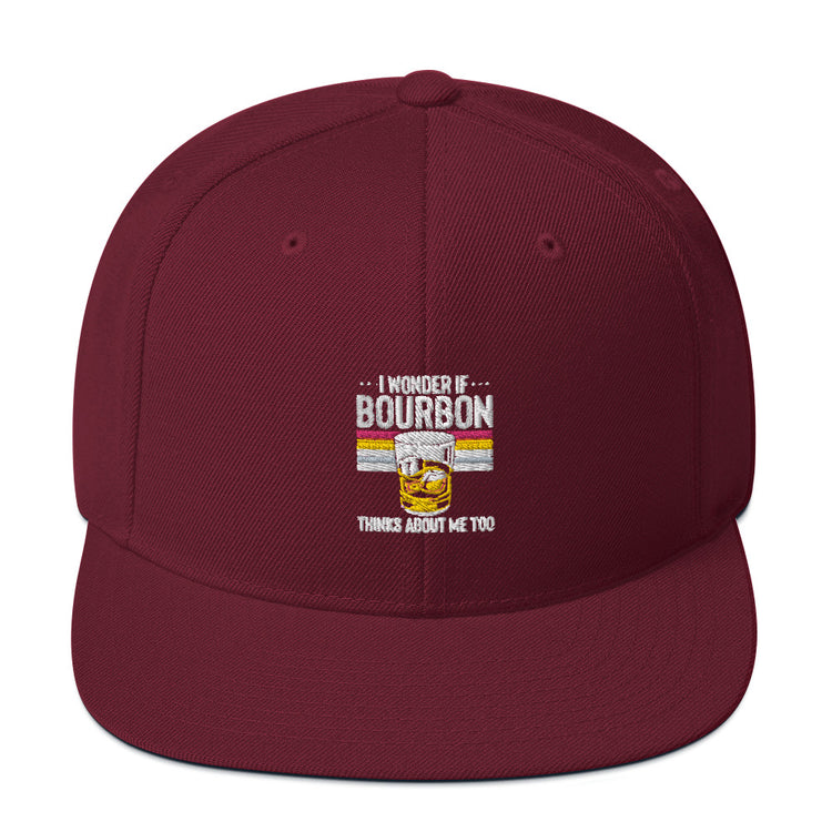 Snapback Hat Hilarious Alcoholic Bourbon Drink Lover Beverage Tastes Pun Humorous Fermented Wine Drinks Party Fun