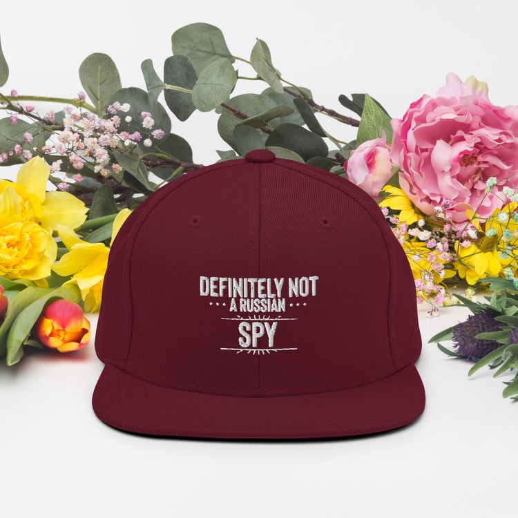 Snapback Hat Definitely Not A Russian Spy Agent Sidekick Lover Intelligence Surveillance