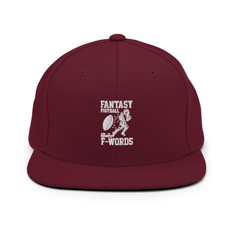 Snapback Hat Humorous Fantasy Football Extreme Field Sports Group Strategic Player Competitiveness