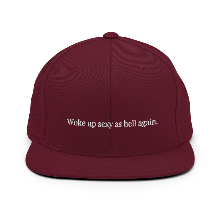 Snapback Hat Novelty Sexy As Hell Again Comical Sarcastic Sayings Fan Phrases Lover