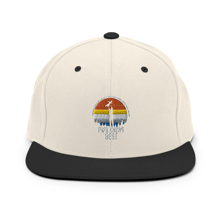 Snapback Hat Hilarious Papa Knows Good Dad Qualities OutfitResponsible Daddy Parental Attitudes