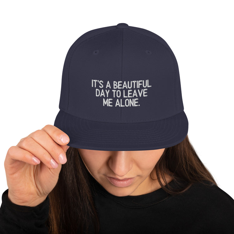 Snapback Hat Novelty Introvert Positive Affectivity Shy Contemplative Hilarious Withdrawn Sociopath Fan