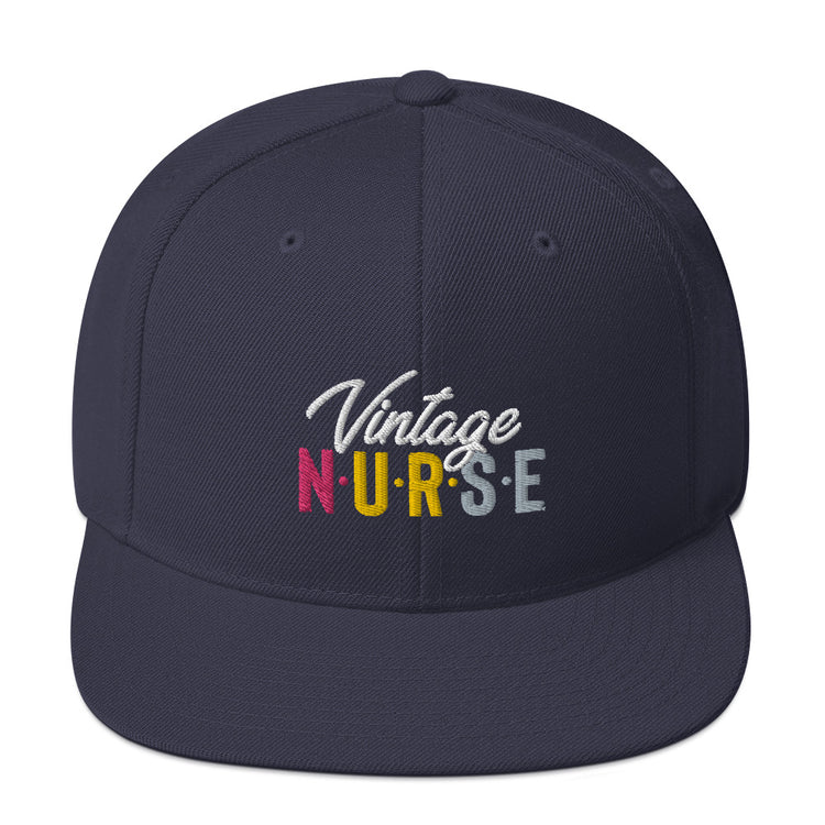 Snapback Hat Novelty Vintage Nurse Retro Medical Professional Hilarious Licensed Hospital Staff Tech Expert Fan