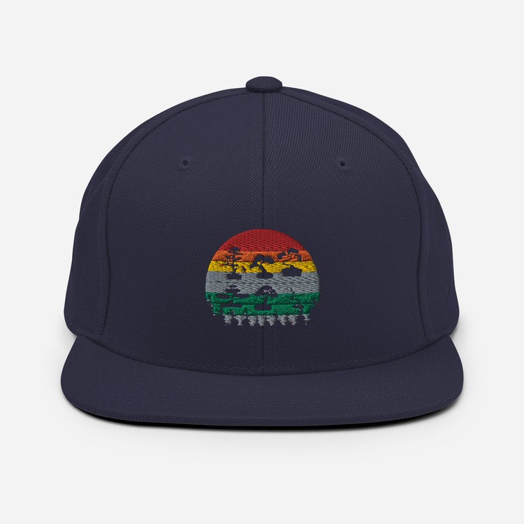 Snapback Hat Embroidered patches Old-Fashioned Planting Trees Meditating Fitness Cultivating Gardening Lover