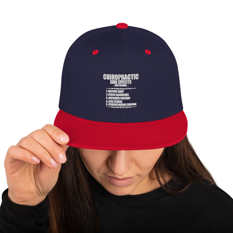 Snapback Hat Chiropractic Side Effects Orthopedic Bone Spinal Expert Physician Medicine Fun