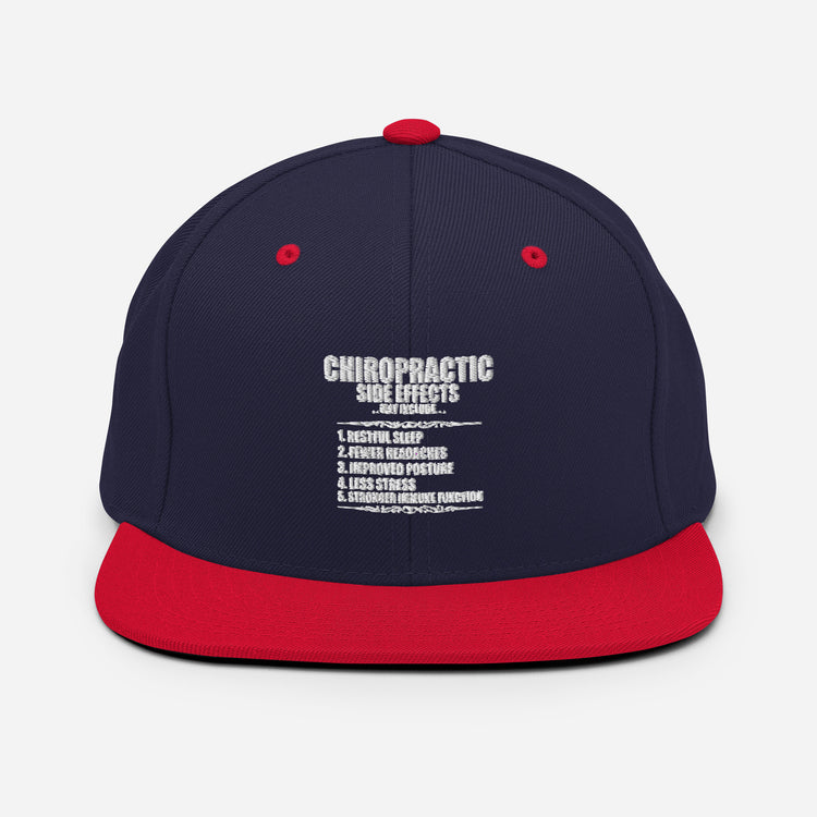 Snapback Hat Chiropractic Side Effects Orthopedic Bone Spinal Expert Physician Medicine Fun