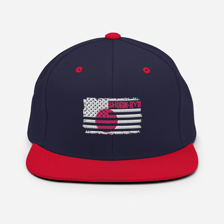 Snapback Hat Shorin-Ryu Nationalistic America Japan Patriotic Nationalism Judo Wrestling