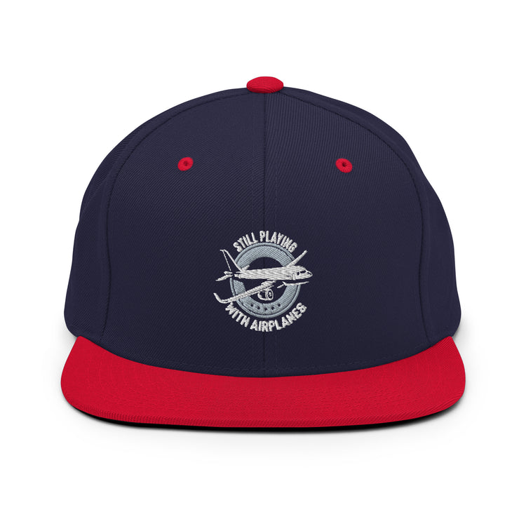 Snapback Hat Novelty Still Playing With Airplanes Copilot Outfit Aviation Aviator Seaplane Fan