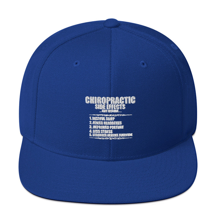 Snapback Hat Chiropractic Side Effects Orthopedic Bone Spinal Expert Physician Medicine Fun