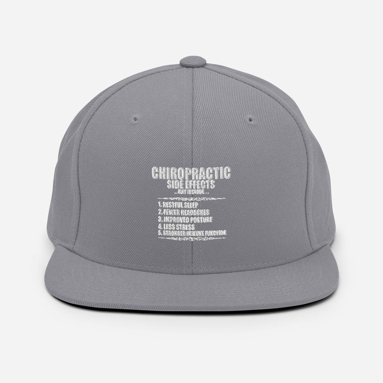 Snapback Hat Chiropractic Side Effects Orthopedic Bone Spinal Expert Physician Medicine Fun