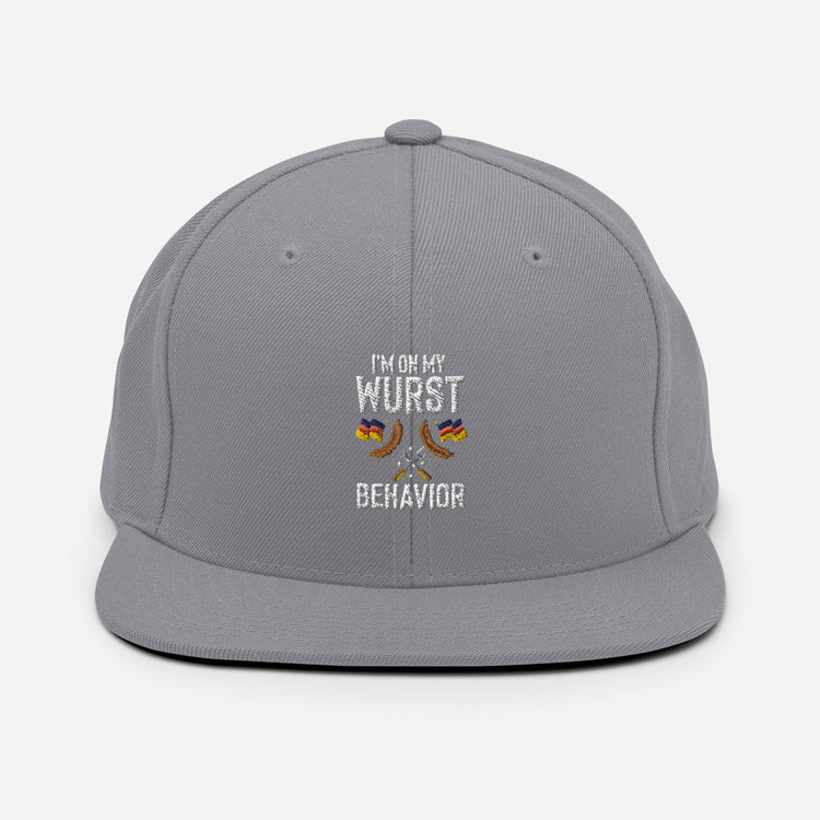 Snapback Hat  I'm My Wurst Behavior Germanic Fair Novelty Germany Season Concert Drink Beer