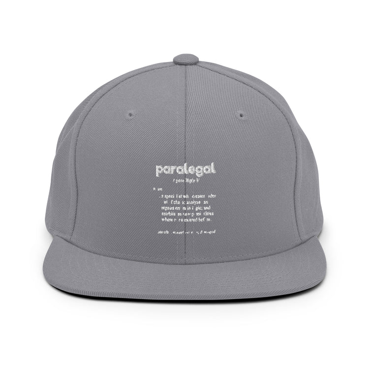 Snapback Hat Hilarious Paralegal Meaning Description Legal Assistant Lawyer Paralegals Litigator