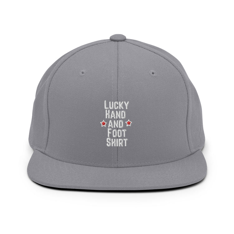 Snapback Hat Hilarious Luck Hand And Foot Outfit Poker Gambler Wager Risks Taker Betting Lover