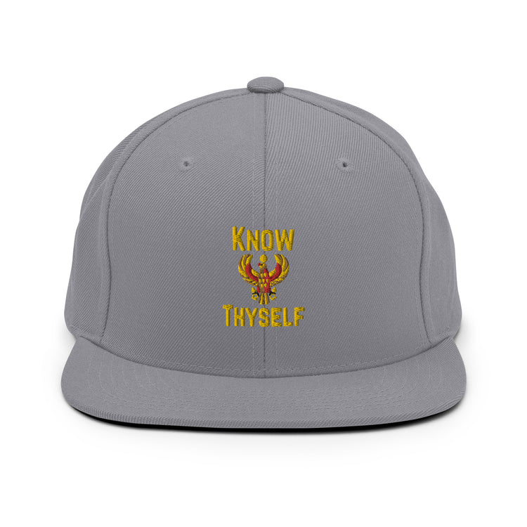 Snapback Hat Humorous Know Thyself Egypt Mythologies Cairo Egyptians Superstitious Beliefs