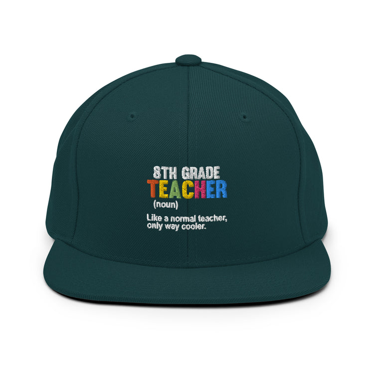 Snapback Hat Humorous Instructor Professor Education Tutor Schoolteacher Schoolmistress Pedagogy Teaching Lover