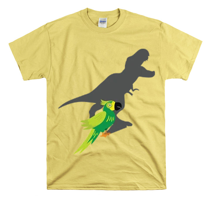 Shirt Funny Screaming Parrot Courageous Dinos Cockatiel Bird Dinosaur Animal Comical T-Shirt Unisex Heavy Cotton Tee