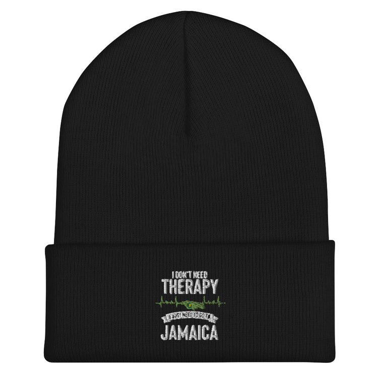 Cuffed Beanie Novelty Jamaica Heartbeat Leisure Lover Getaway Jamaican Break National Banner