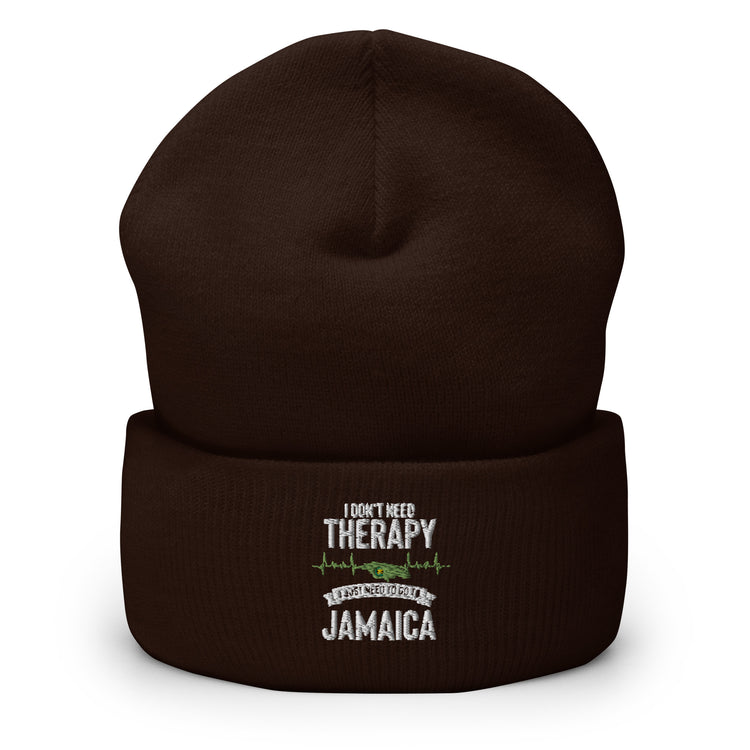 Cuffed Beanie Novelty Jamaica Heartbeat Leisure Lover Getaway Jamaican Break National Banner