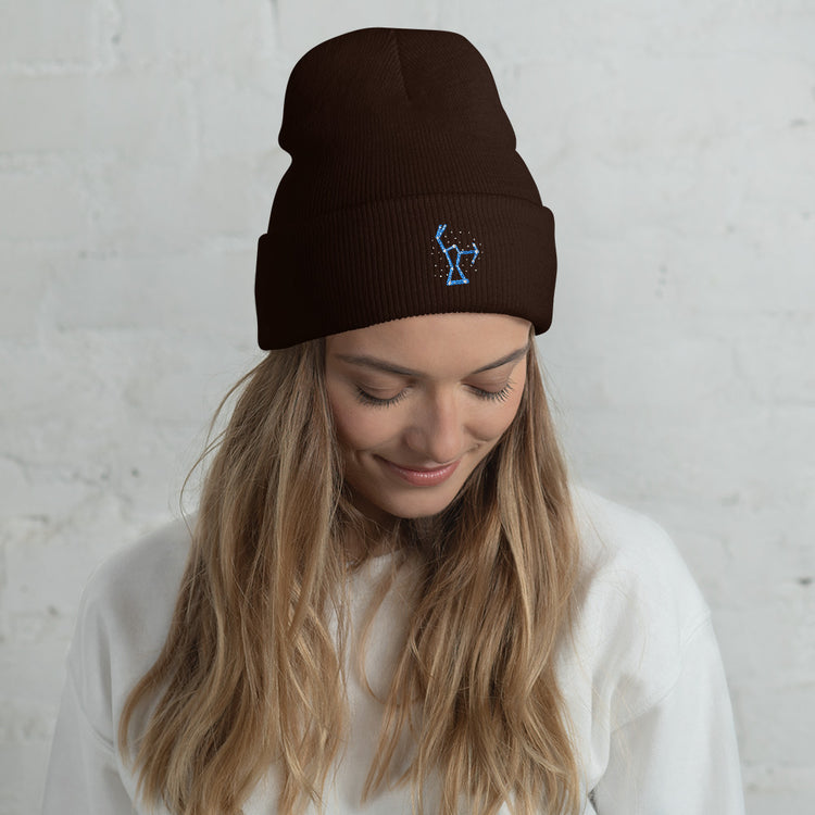 Cuffed Beanie Hilarious Astrology Constellations Astrophysics Horoscope Humorous Stargazing