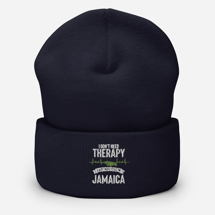 Cuffed Beanie Novelty Jamaica Heartbeat Leisure Lover Getaway Jamaican Break National Banner