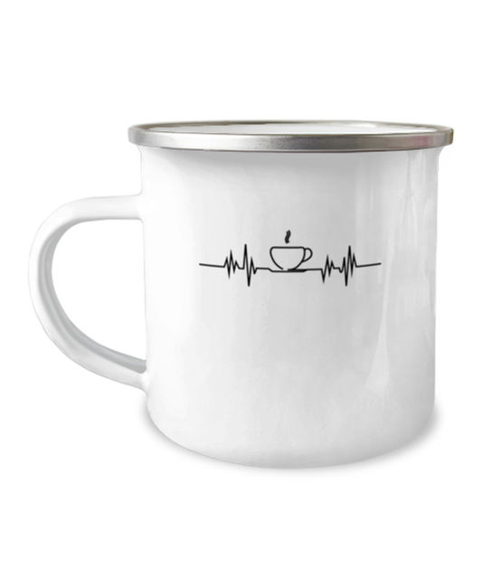 Camper Mug 12oz Camper Mug 12oz Funny Coffee Heartbeat Beverage Graphic Men Women Barista