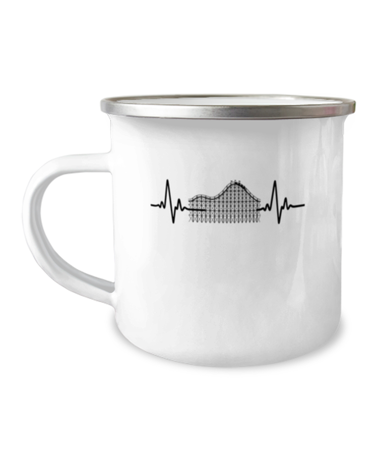 Camper Mug 12oz Camper Mug 12oz Heartbeat Rollercoaster Hilarious Carnivals Rides Pun Men Women