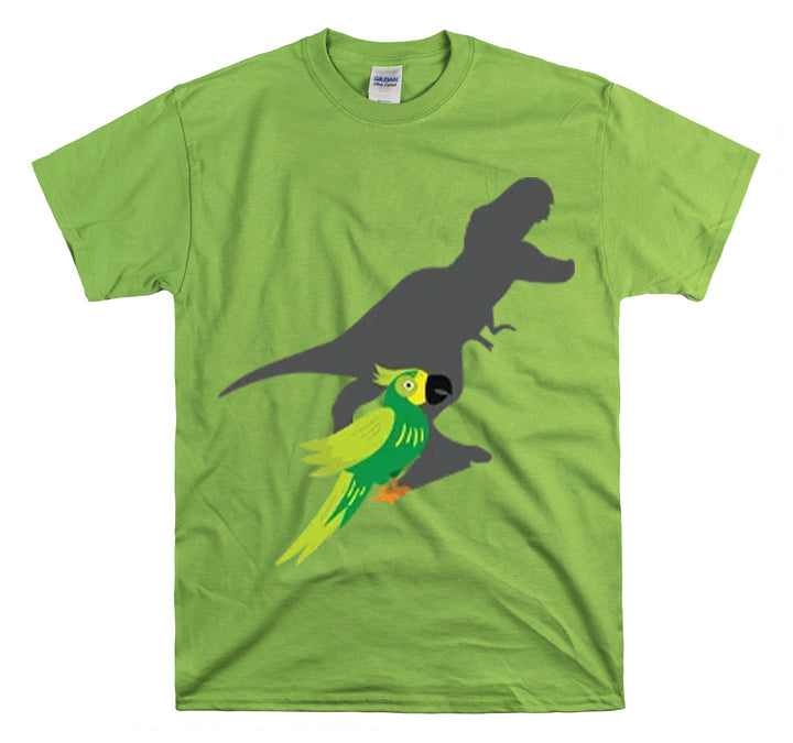 Shirt Funny Screaming Parrot Courageous Dinos Cockatiel Bird Dinosaur Animal Comical T-Shirt Unisex Heavy Cotton Tee