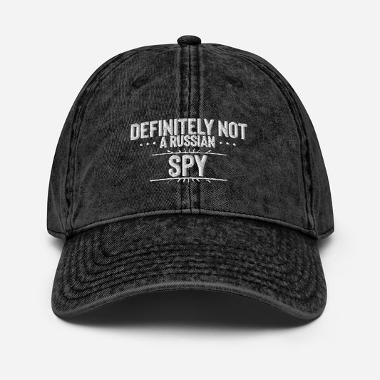Vintage Cotton Twill Cap  Definitely Not A Russian Spy Agent Sidekick Lover Intelligence Surveillance