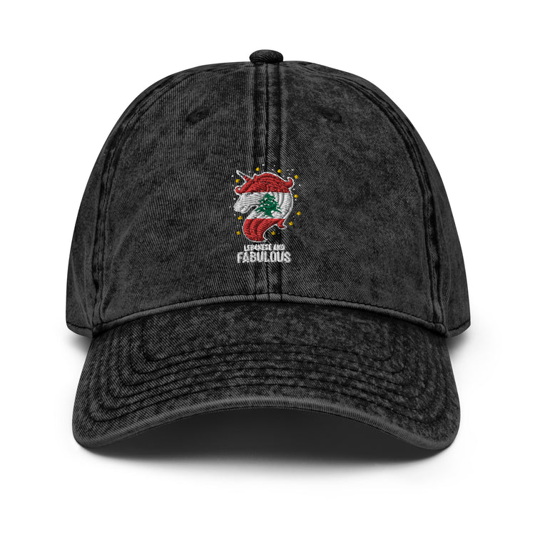 Vintage Cotton Twill Cap Humorous Lebanese Christmas Magical Horse Nationalism Chauvinistic Holiday