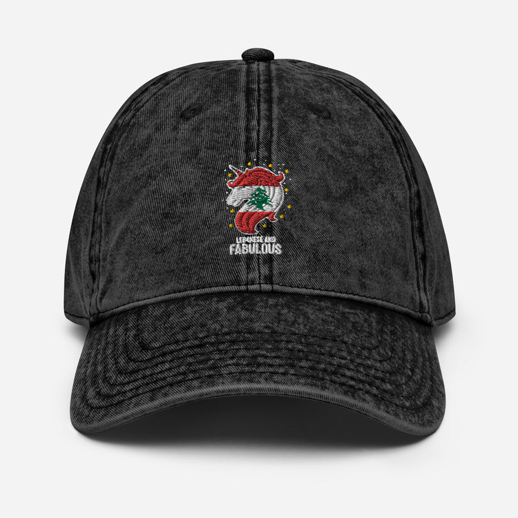 Vintage Cotton Twill Cap Humorous Lebanese Christmas Magical Horse Nationalism Chauvinistic Holiday