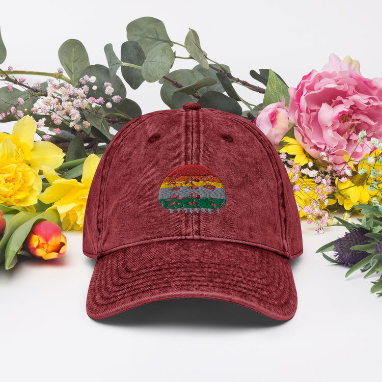Vintage Cotton Twill Cap Old-Fashioned Planting Trees Meditating Fitness Cultivating Gardening Lover