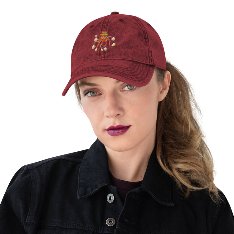 Vintage Cotton Twill Cap  Octo Fermented Alcoholic Beverages Fair Jamboree Brew Brewing Bar Drinks