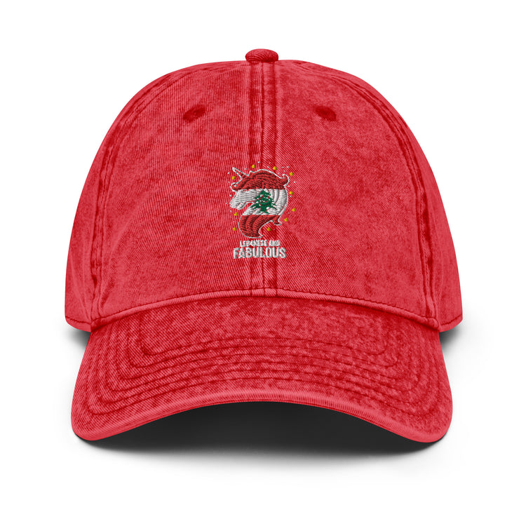 Vintage Cotton Twill Cap Humorous Lebanese Christmas Magical Horse Nationalism Chauvinistic Holiday