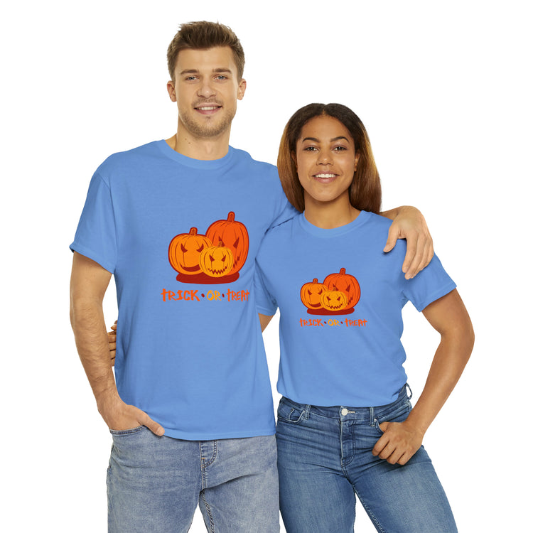 Shirt Funny Trick Or Treat Pumpkin Jack O Halloween Playful costume Lantern Graphic T-Shirt Unisex Heavy Cotton Tee