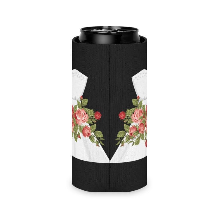 Beer Can Cooler Sleeve Hilarious Wedding Dresses Engagements Mockery Illustration Humorous Flowery