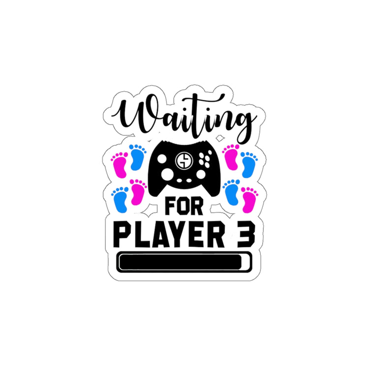 Sticker Decal Waiting For Player Three Funny Maternity Stickers For Laptop Car